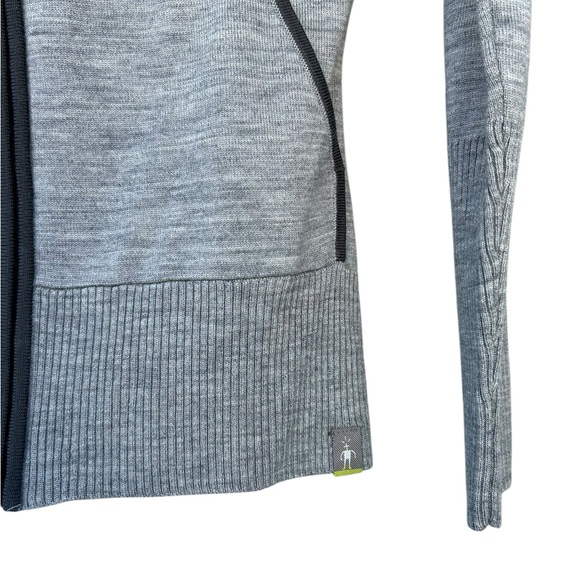 Smartwool 100% Wool Full Zip Hoodie Sweatshirt - Size XS - Gray - Picture 11 of 13
